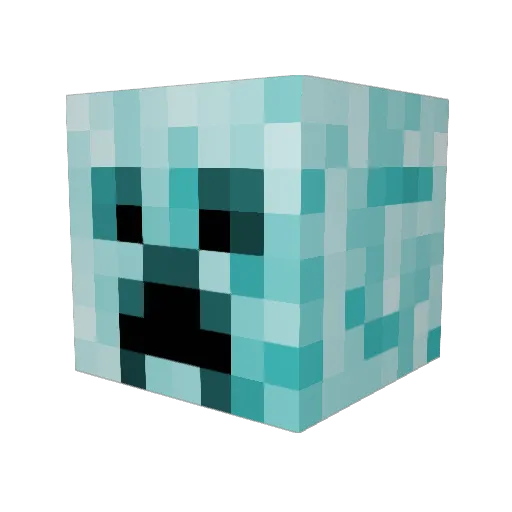 darckfon Minecraft avatar head, 3D render