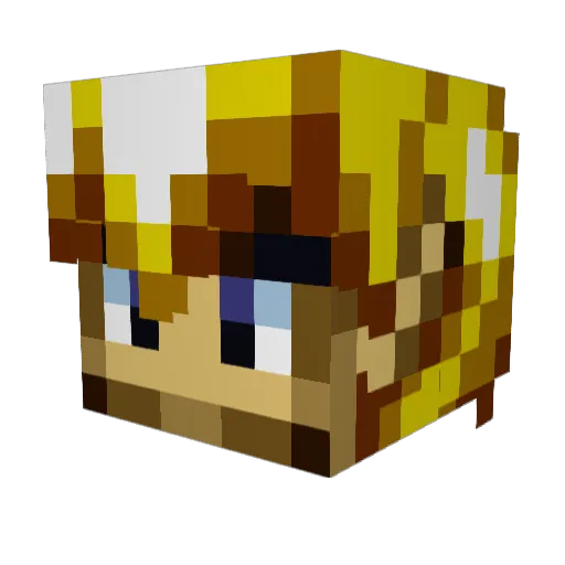 darcn Minecraft avatar head, 3D render
