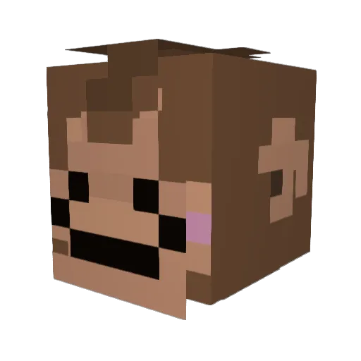 darcstyles Minecraft avatar head, 3D render