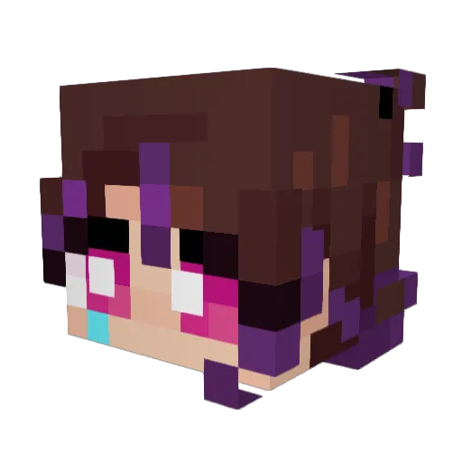darcydoo Minecraft avatar head, 3D render