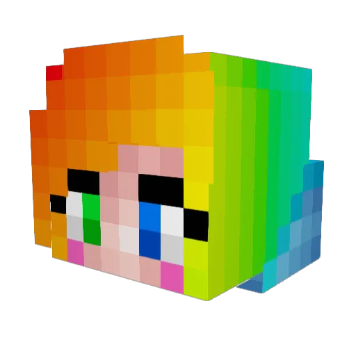 darcyrose Minecraft avatar head, 3D render