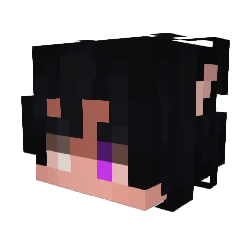 darealpurl Minecraft avatar head, 3D render