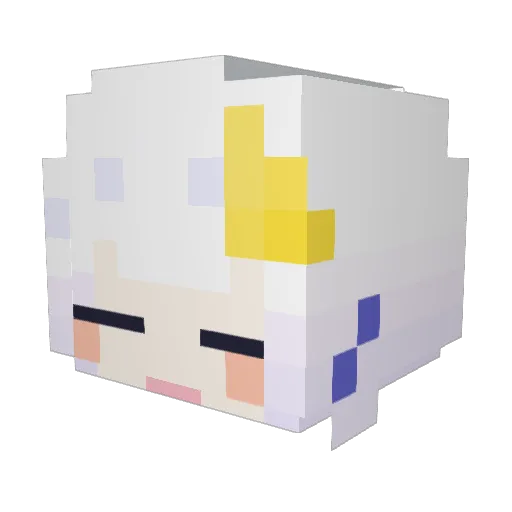 dareu_Ban Minecraft avatar head, 3D render