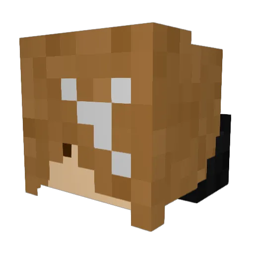 darghil Minecraft avatar head, 3D render