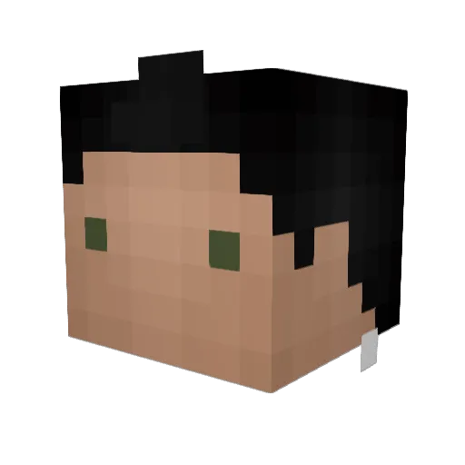 dargito Minecraft avatar head, 3D render