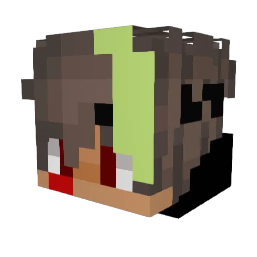 dariano Minecraft avatar head, 3D render