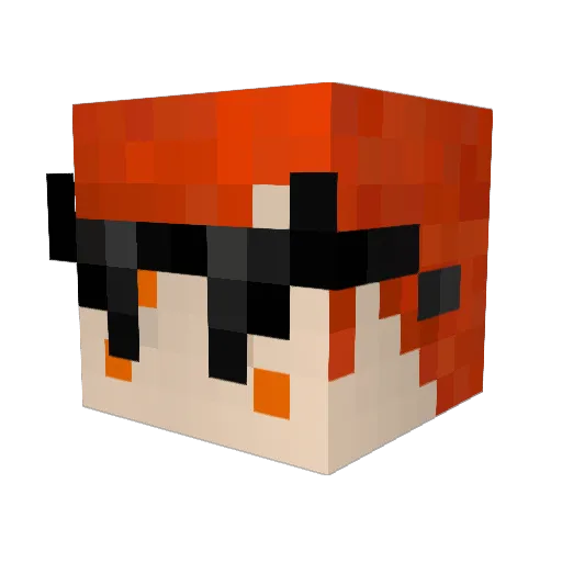 daringdash Minecraft avatar head, 3D render