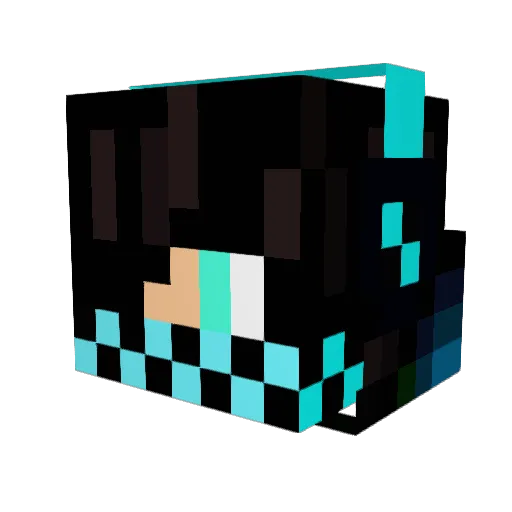 dark1359 Minecraft avatar head, 3D render
