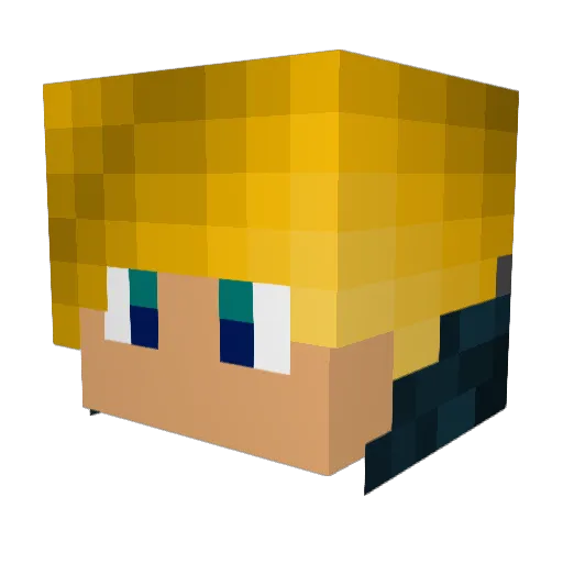 dark3x6 Minecraft avatar head, 3D render
