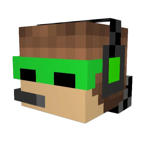dark77778 Minecraft avatar head, 3D render