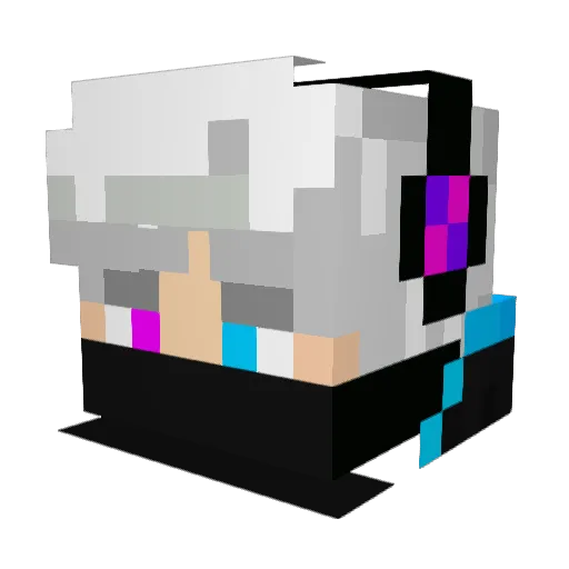 dark7storm Minecraft avatar head, 3D render