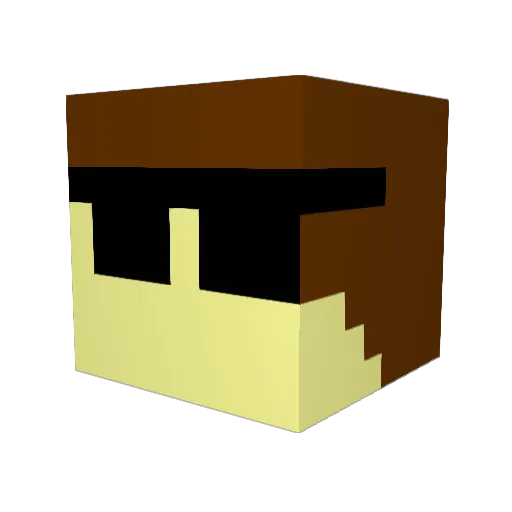 darkHERETIC Minecraft avatar head, 3D render