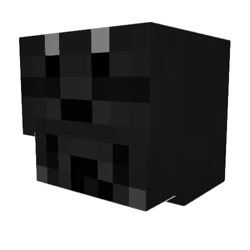 darkReqto Minecraft avatar head, 3D render