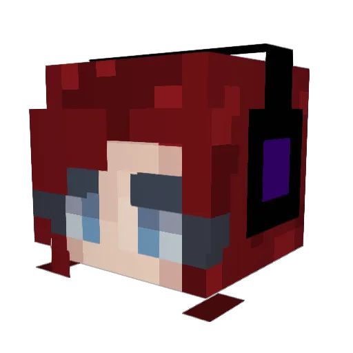 darkRosegamer Minecraft avatar head, 3D render