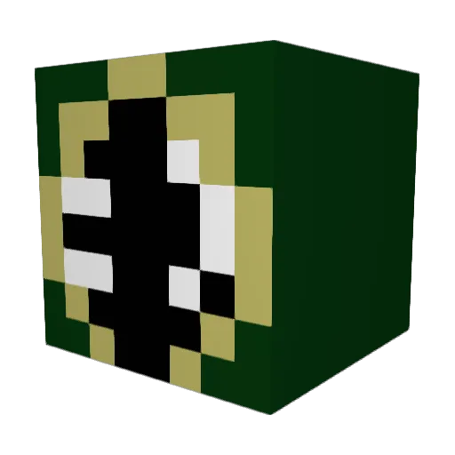 dark_EM Minecraft avatar head, 3D render