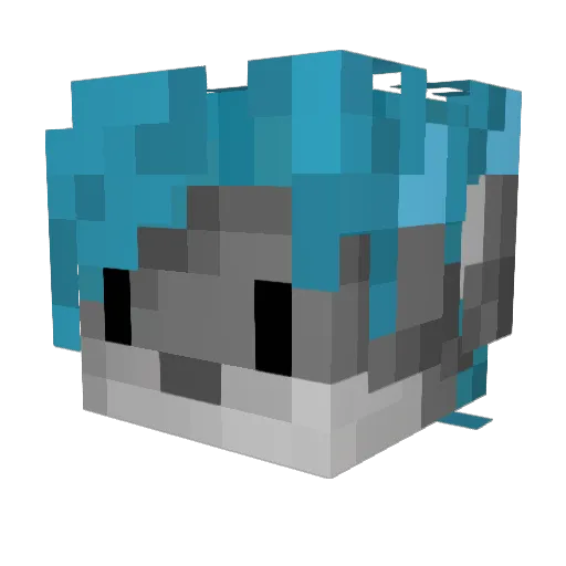 dark_bluea Minecraft avatar head, 3D render