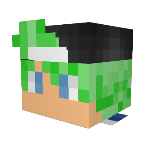 dark_edgar Minecraft avatar head, 3D render