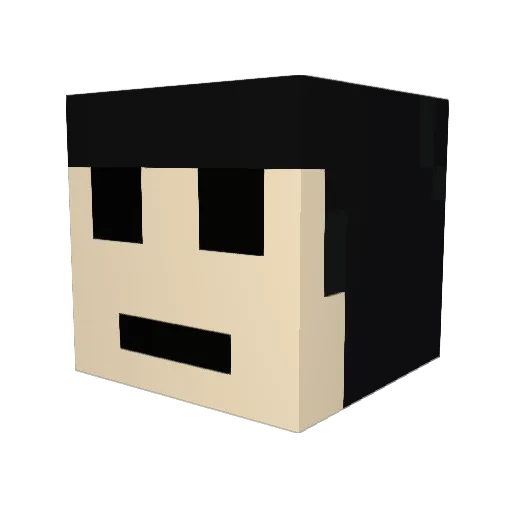 dark_humour Minecraft avatar head, 3D render