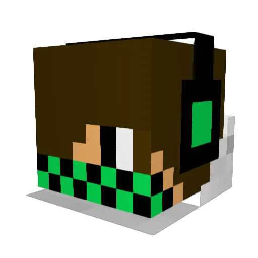 dark_magican Minecraft avatar head, 3D render