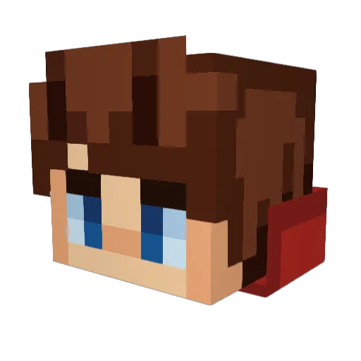 dark_man_MC Minecraft avatar head, 3D render