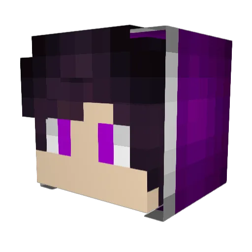 dark_naiti Minecraft avatar head, 3D render