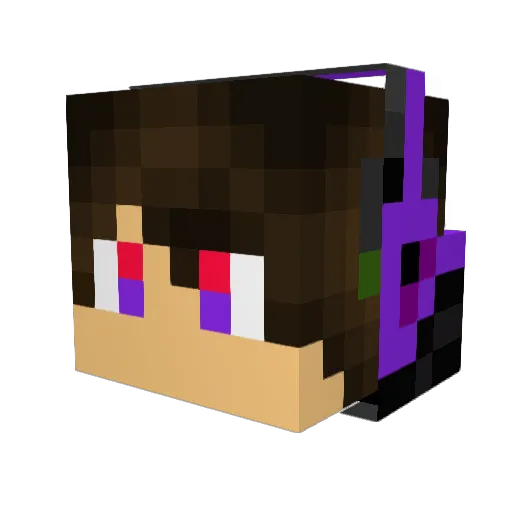 dark_plasm Minecraft avatar head, 3D render
