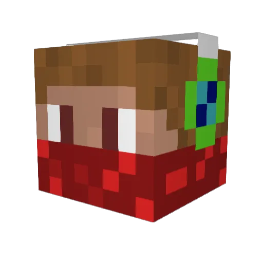 dark_red_devil Minecraft avatar head, 3D render