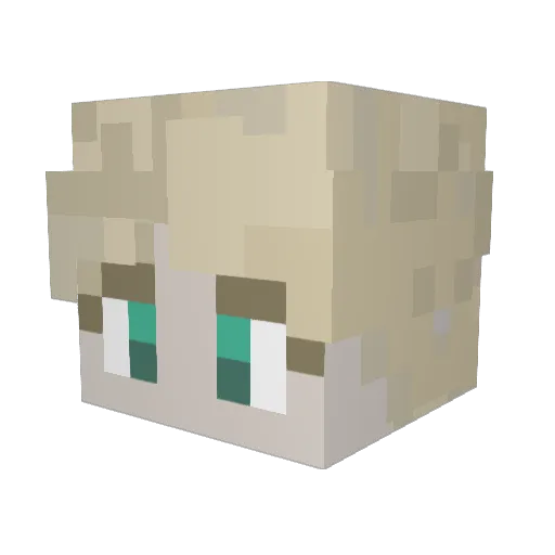 darkapos Minecraft avatar head, 3D render
