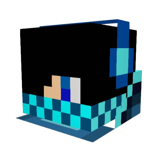 darkbird132 Minecraft avatar head, 3D render