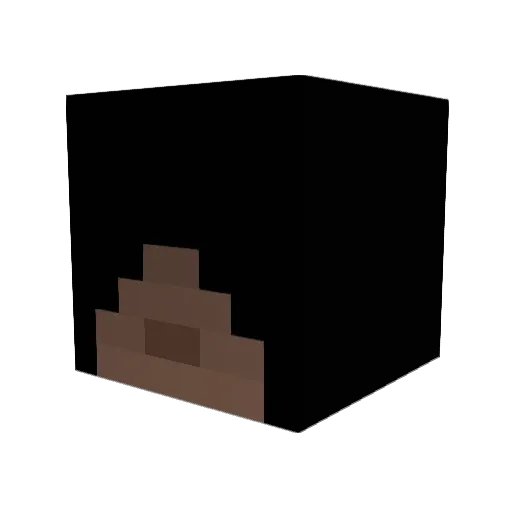 darkbrack Minecraft avatar head, 3D render