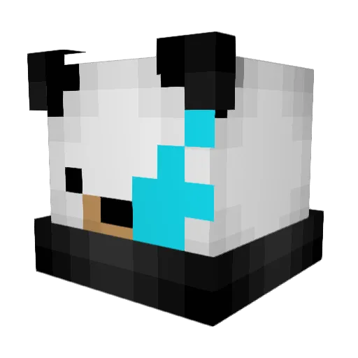 darkcantaim Minecraft avatar head, 3D render