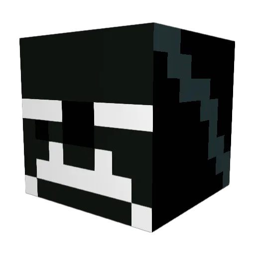 darkchange Minecraft avatar head, 3D render