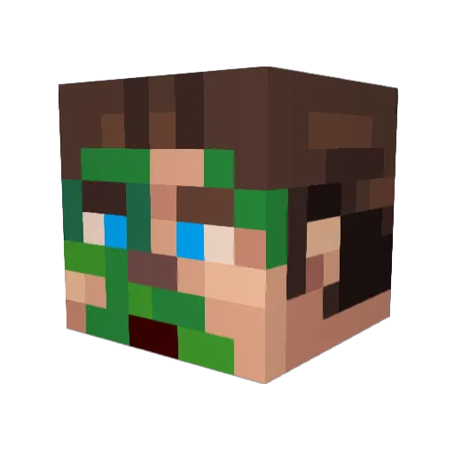 darkcorners_ Minecraft avatar head, 3D render