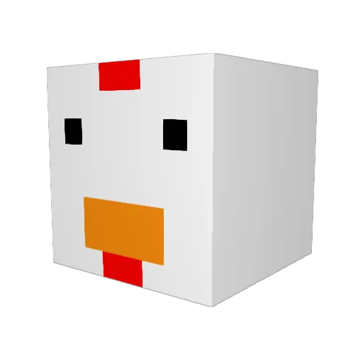 darkcrow101 Minecraft avatar head, 3D render