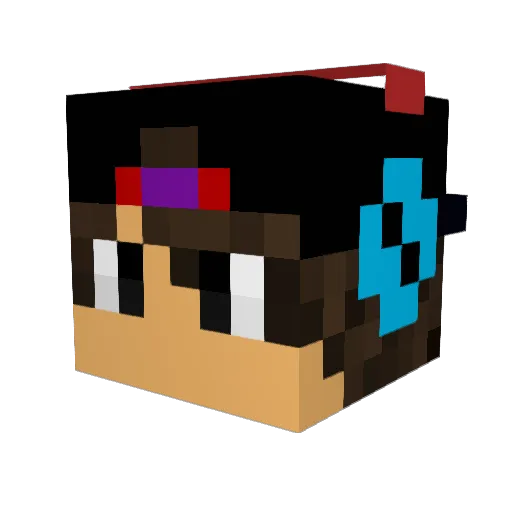 darkcyril Minecraft avatar head, 3D render
