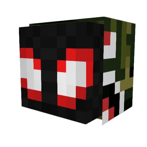 darkdami Minecraft avatar head, 3D render