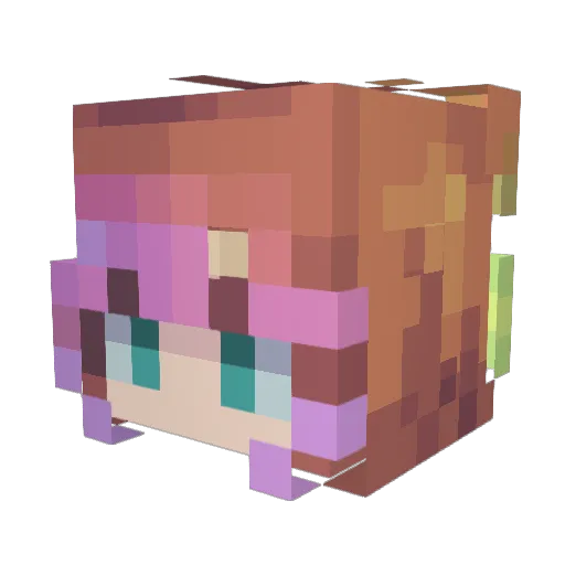 darkdash01 Minecraft avatar head, 3D render