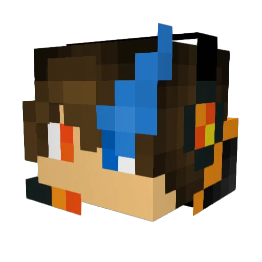 darkdemons279 Minecraft avatar head, 3D render