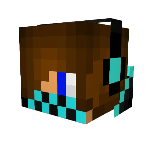 darkdemons Minecraft avatar head, 3D render