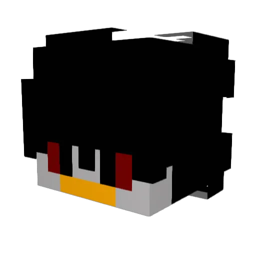 darkdestroy2 Minecraft avatar head, 3D render
