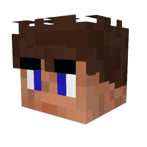 darkdevilll Minecraft avatar head, 3D render
