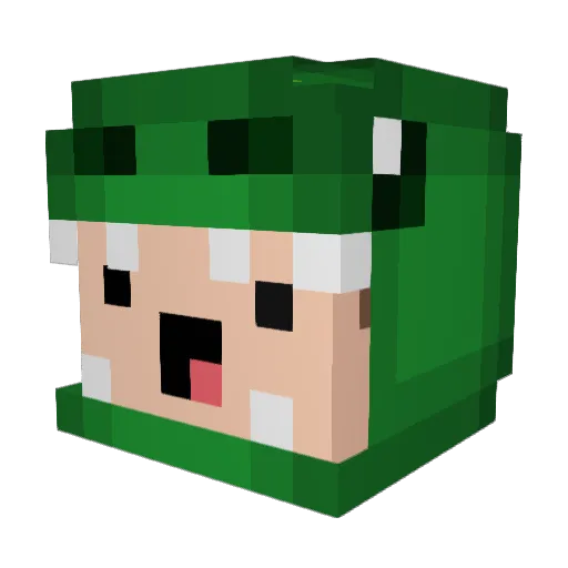 darkdigitaldream Minecraft avatar head, 3D render