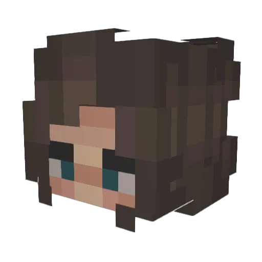 darkdivine Minecraft avatar head, 3D render