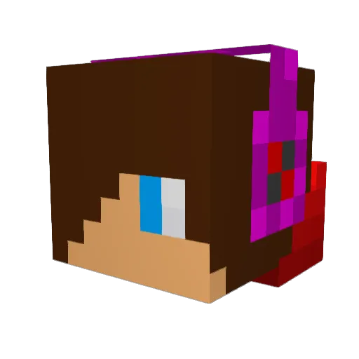 darkenedpillow Minecraft avatar head, 3D render