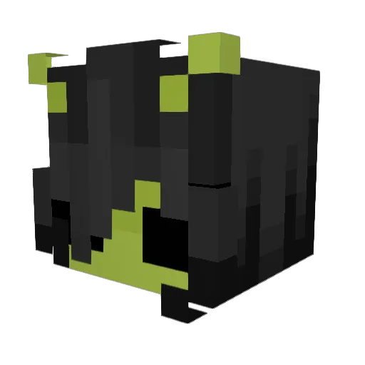darkermatters Minecraft avatar head, 3D render