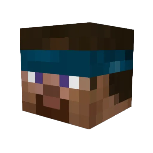 darkestpotato Minecraft avatar head, 3D render