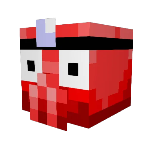 darkevilapie Minecraft avatar head, 3D render