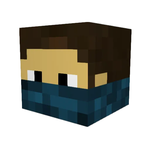 darkfiresquid Minecraft avatar head, 3D render