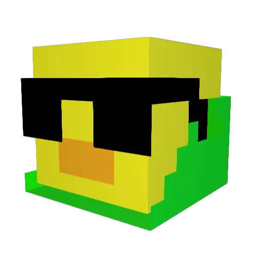 darkfix Minecraft avatar head, 3D render