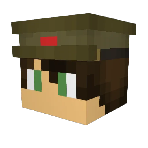 darkfreshik Minecraft avatar head, 3D render
